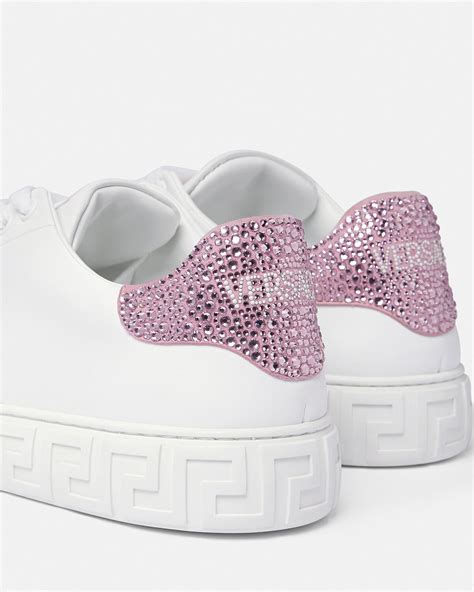 pink snakeskin versace shoes|Crystal Greca Sneakers Pink,Print .